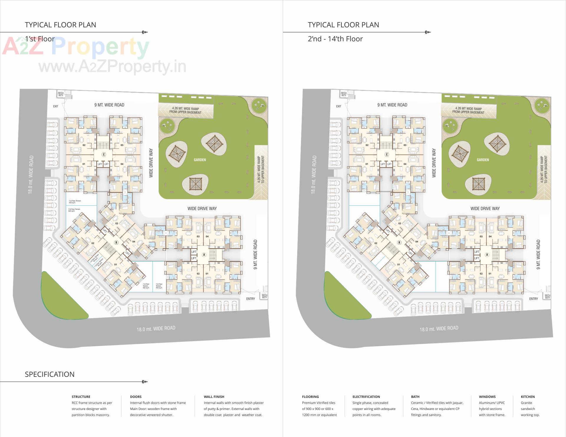 Layout of real estate project Seven 9 Sky located at Chhani, Vadodara, Gujarat