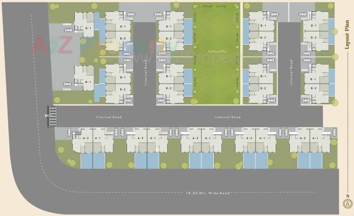 Layout of real estate project Seven 9 Villa located at Vadodara, Vadodara, Gujarat