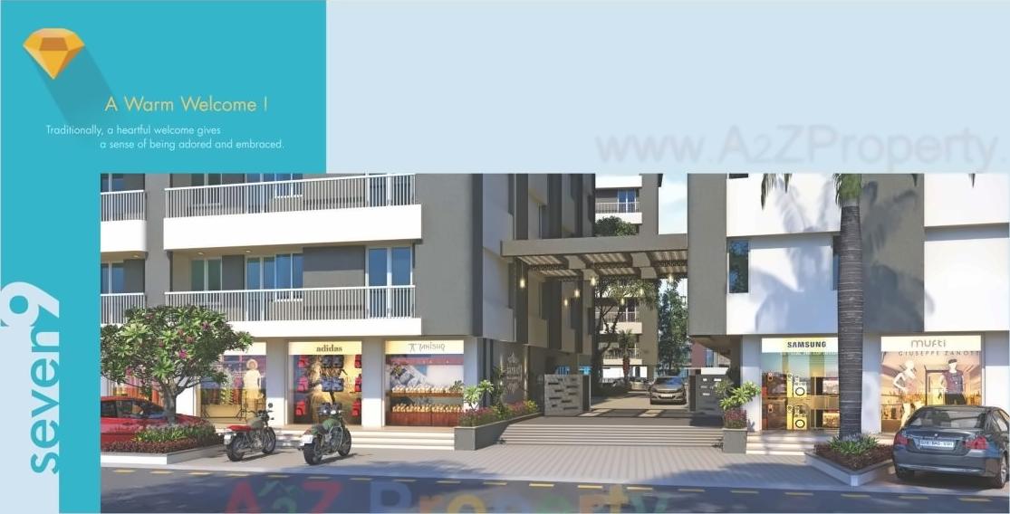 3D Elevation of real estate project Seven located at Chhani, Vadodara, Gujarat