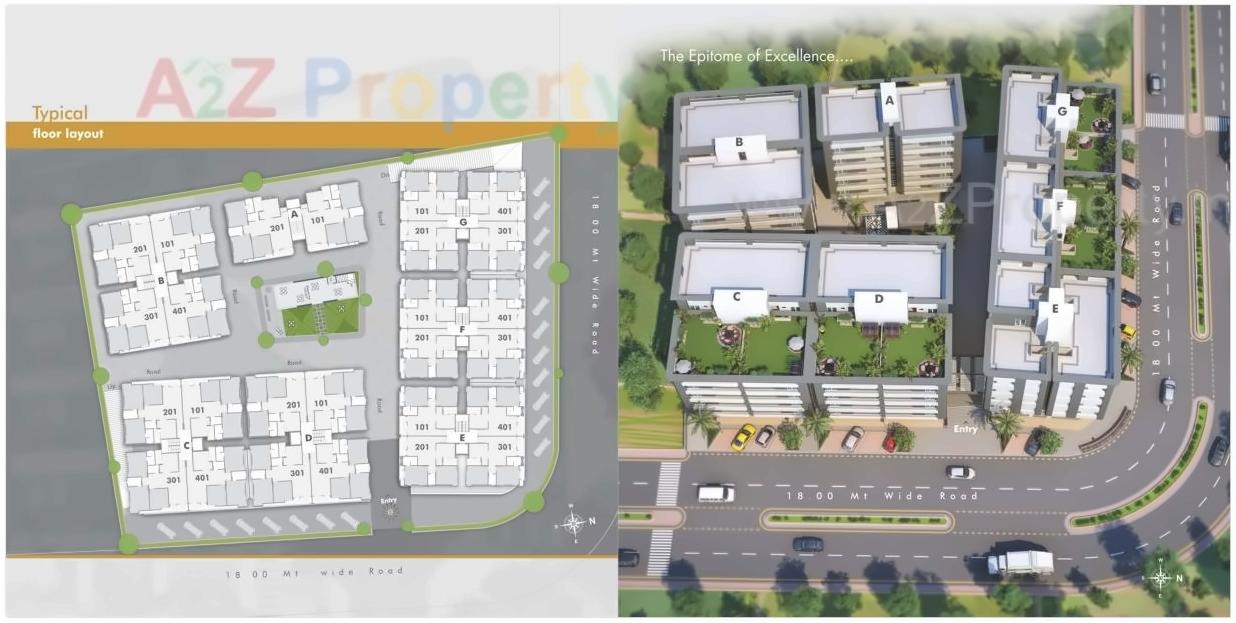 Layout of real estate project Seven located at Chhani, Vadodara, Gujarat