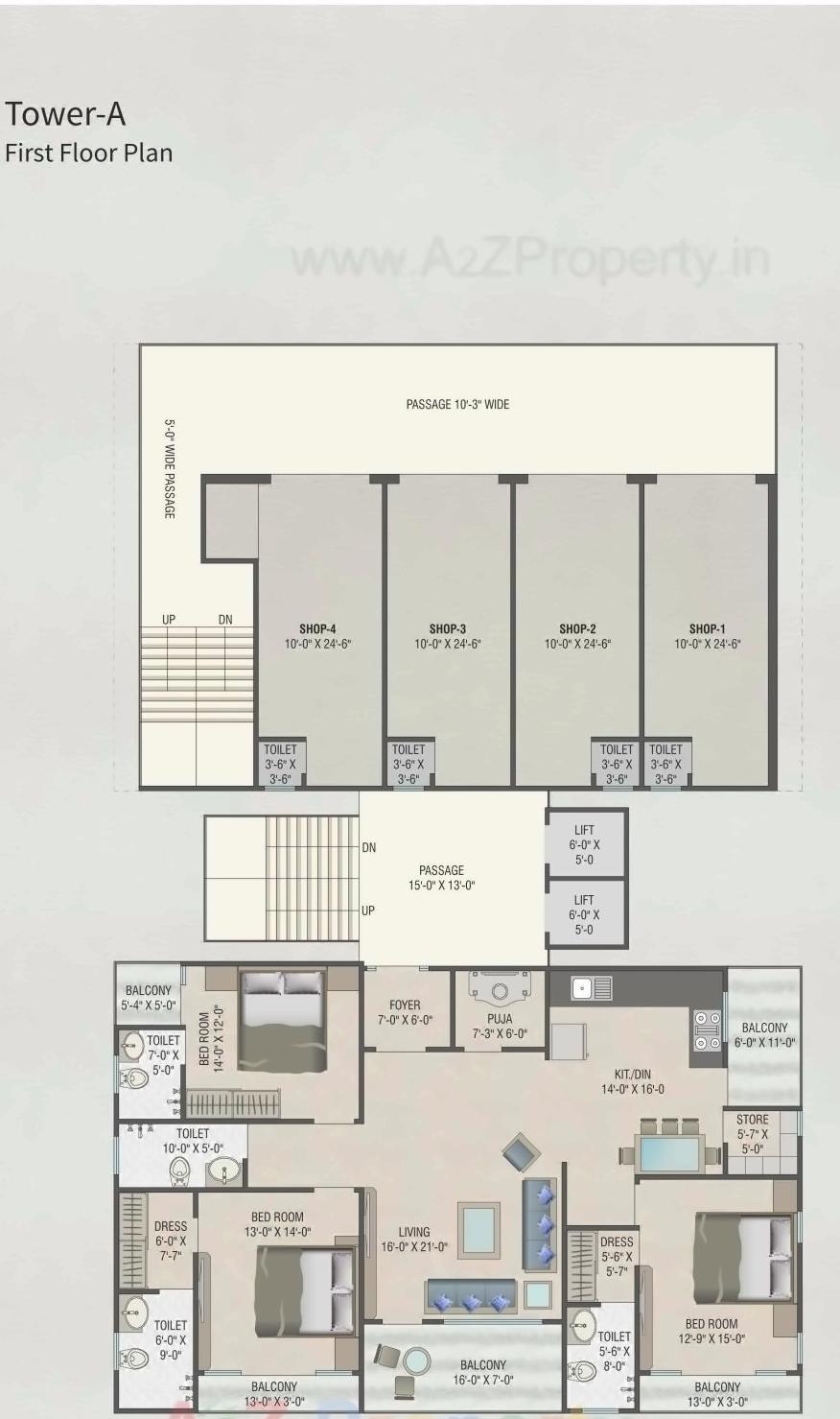 Layout of real estate project Seven Sky located at Harni, Vadodara, Gujarat