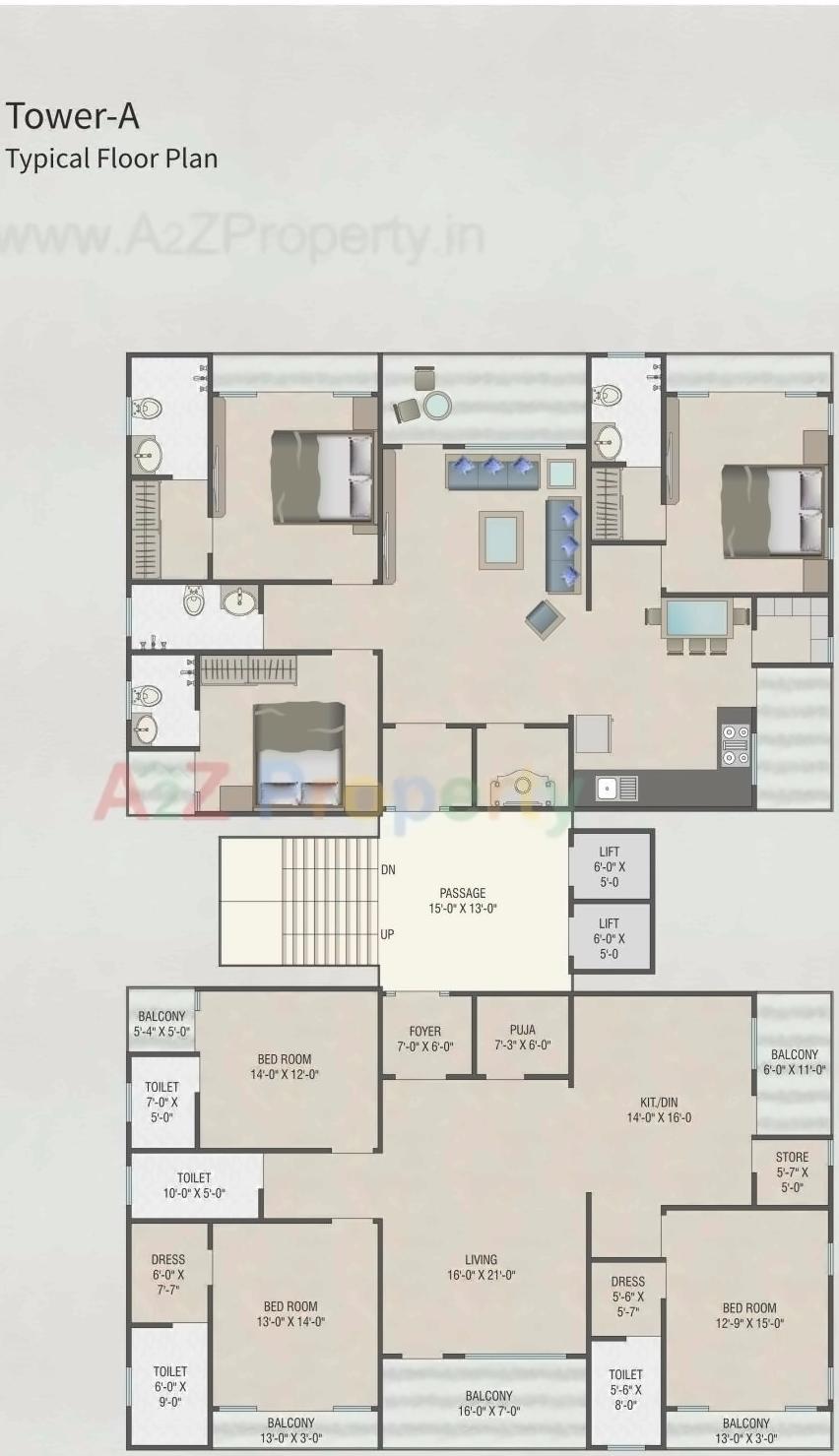 Layout of real estate project Seven Sky located at Harni, Vadodara, Gujarat