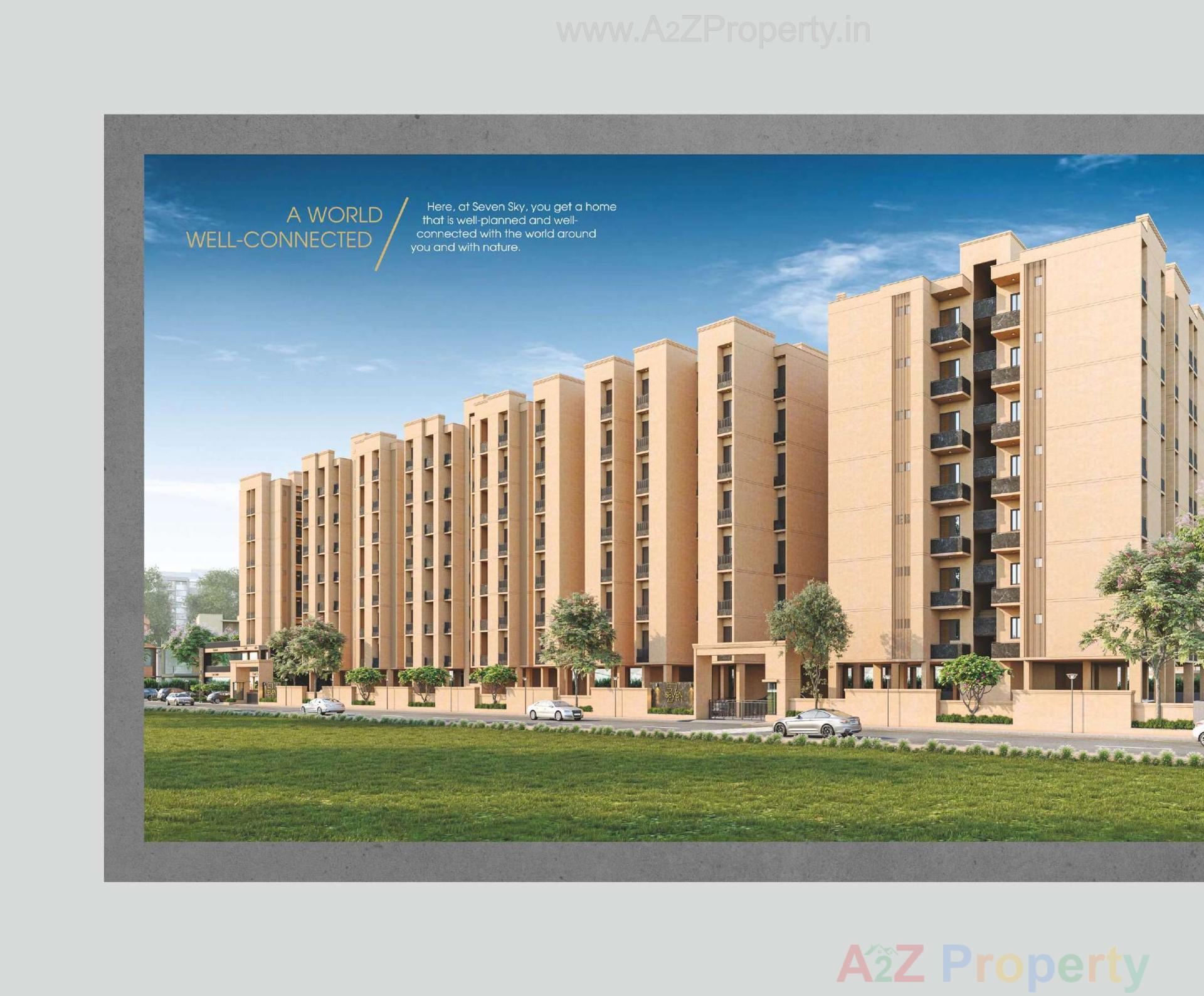 3D Elevation of real estate project Seven Sky located at Tarsali, Vadodara, Gujarat
