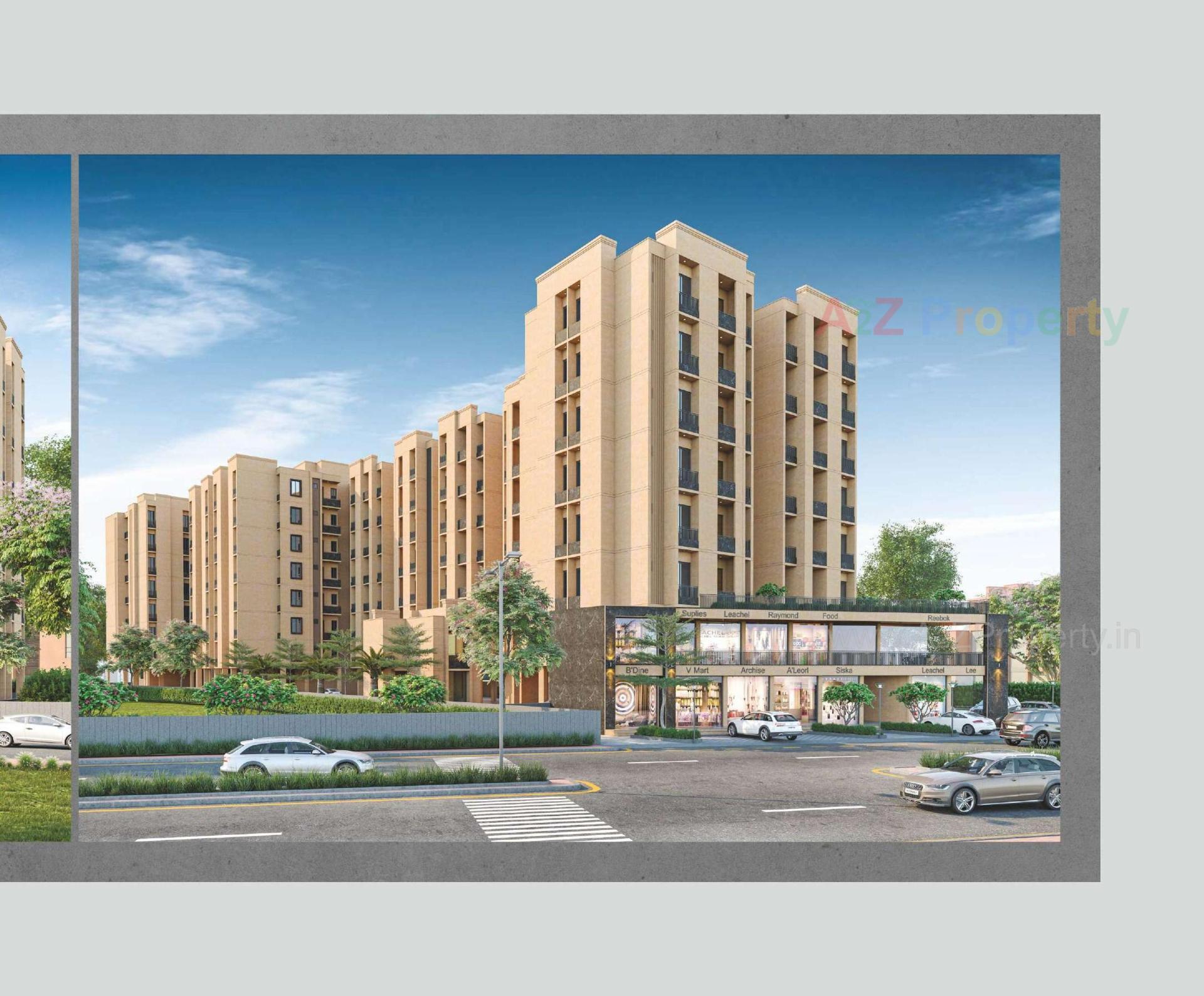 3D Elevation of real estate project Seven Sky located at Tarsali, Vadodara, Gujarat
