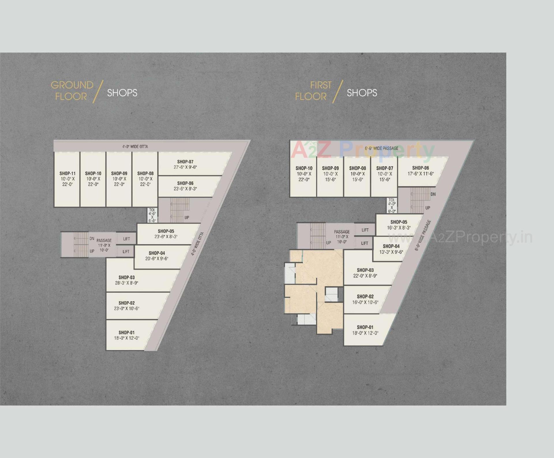 Layout of real estate project Seven Sky located at Tarsali, Vadodara, Gujarat