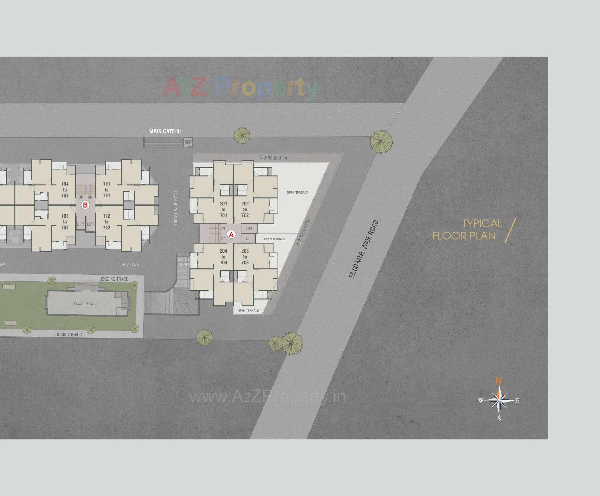 Layout of real estate project Seven Sky located at Tarsali, Vadodara, Gujarat