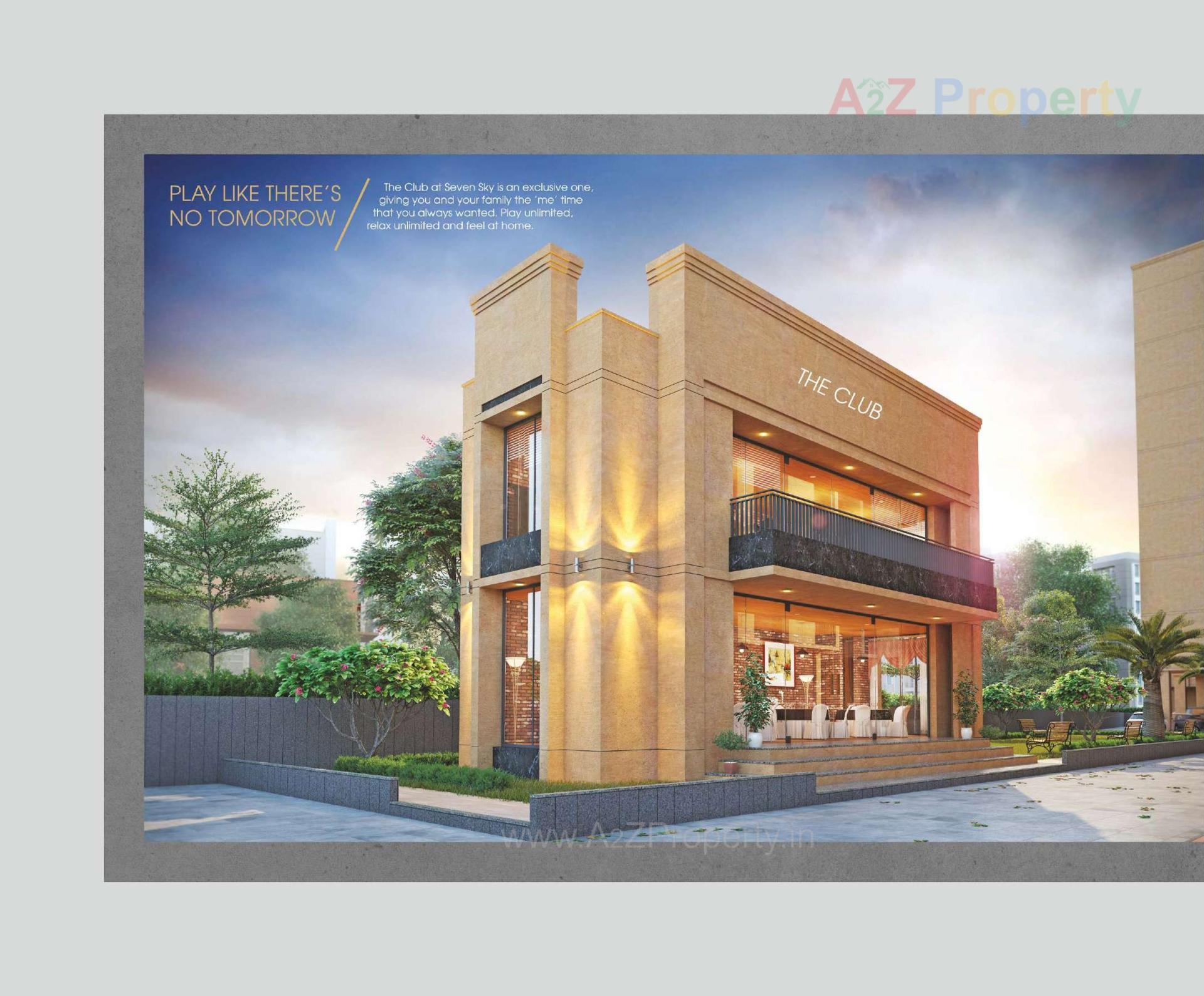 3D Elevation of real estate project Seven Sky located at Tarsali, Vadodara, Gujarat