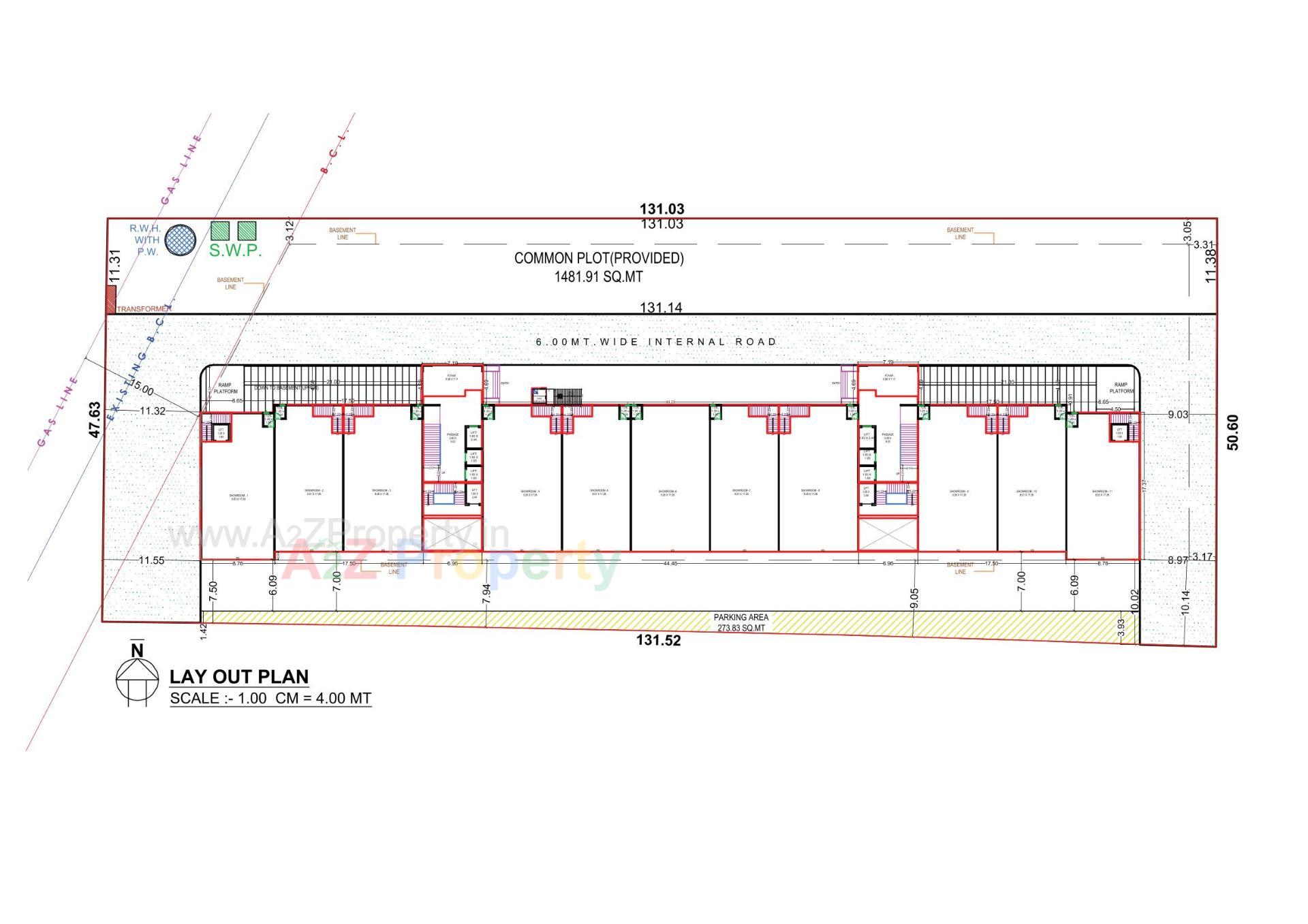 Layout of real estate project Shagun Lifestyle located at Sewasi, Vadodara, Gujarat