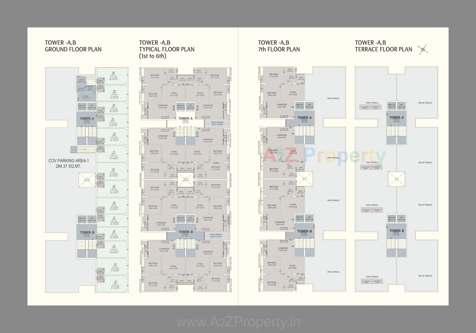 Layout of real estate project Shantam Highland located at Tarsali, Vadodara, Gujarat