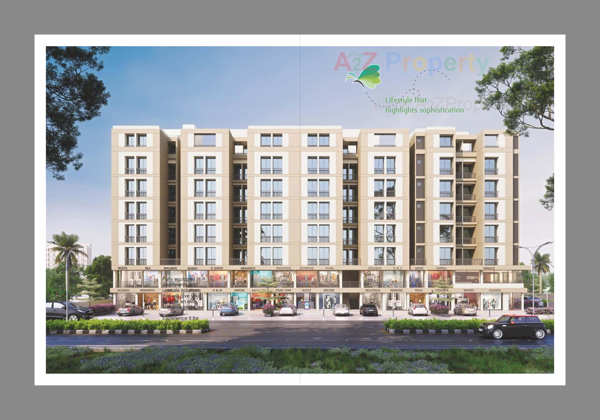 3D Elevation of real estate project Shantam Highland located at Tarsali, Vadodara, Gujarat
