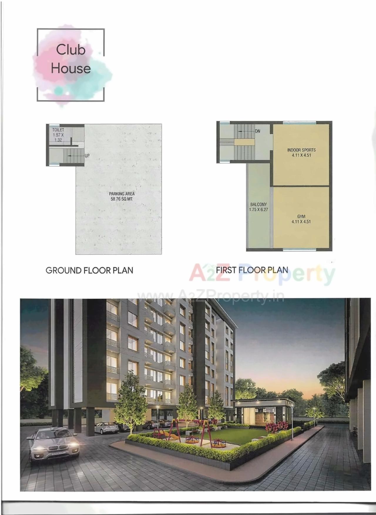 Layout of real estate project Shantam Skyline located at Tarsali, Vadodara, Gujarat