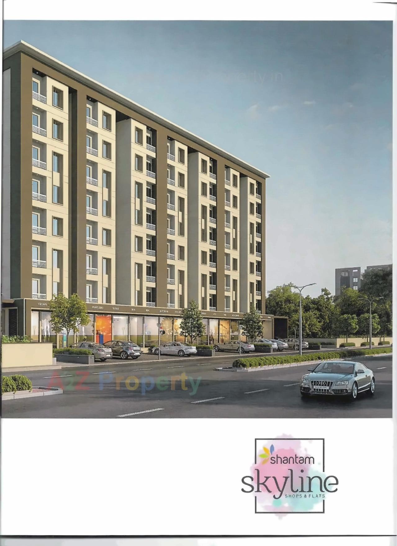 3D Elevation of real estate project Shantam Skyline located at Tarsali, Vadodara, Gujarat