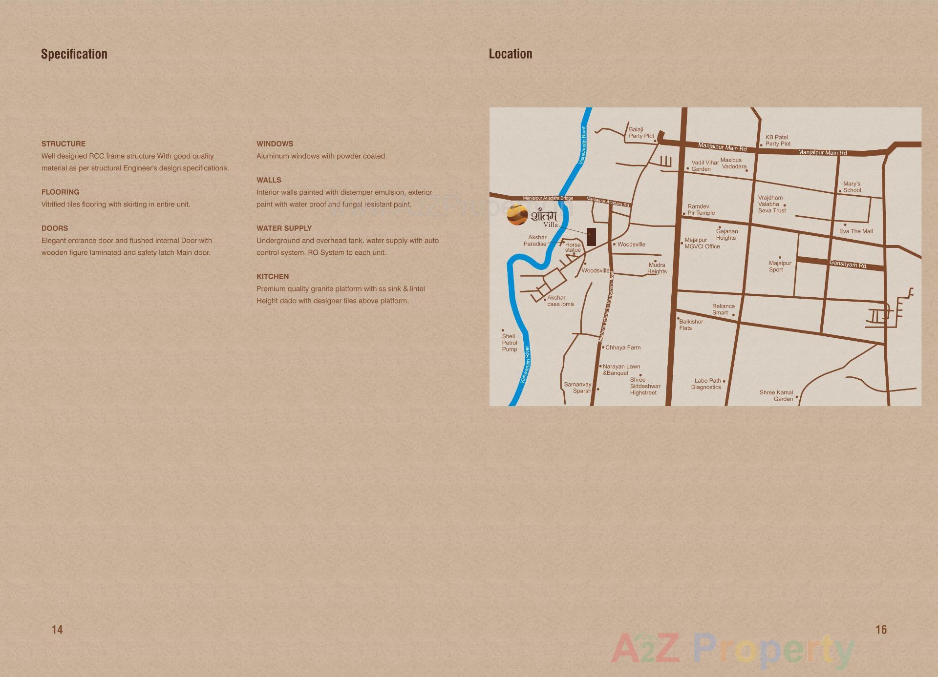  of real estate project Shantam Villa located at Vadsar, Vadodara, Gujarat