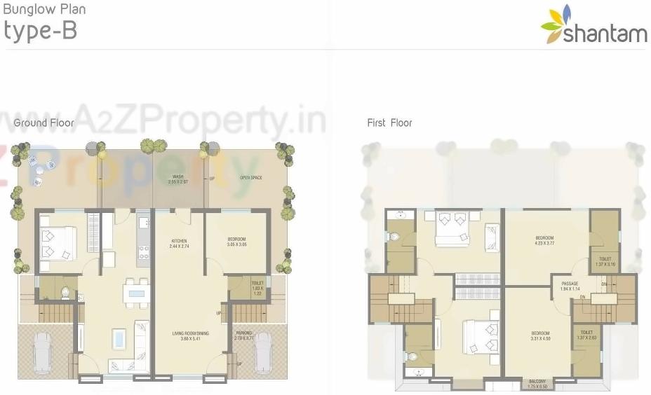 Layout of real estate project Shantam located at Tarsali, Vadodara, Gujarat