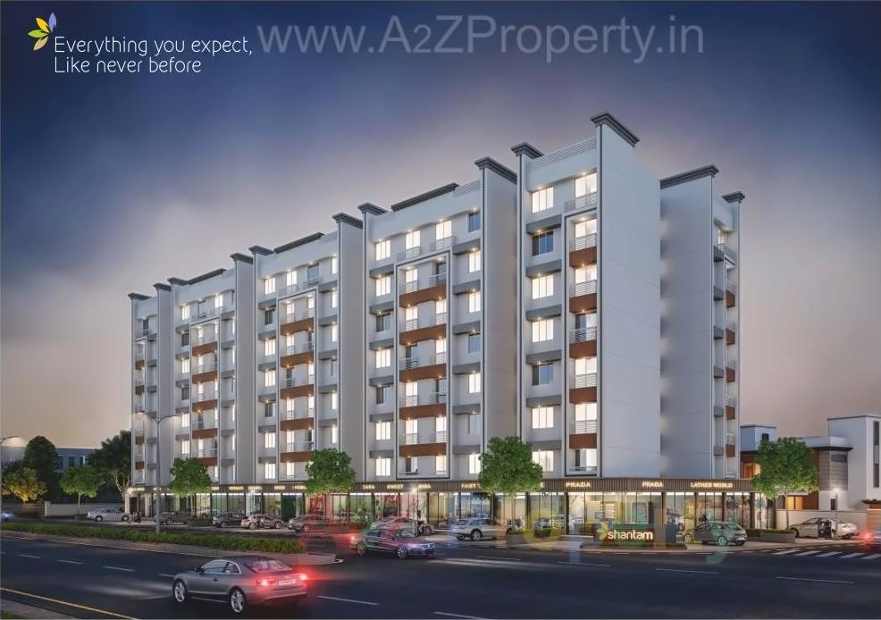 3D Elevation of real estate project Shantam located at Tarsali, Vadodara, Gujarat