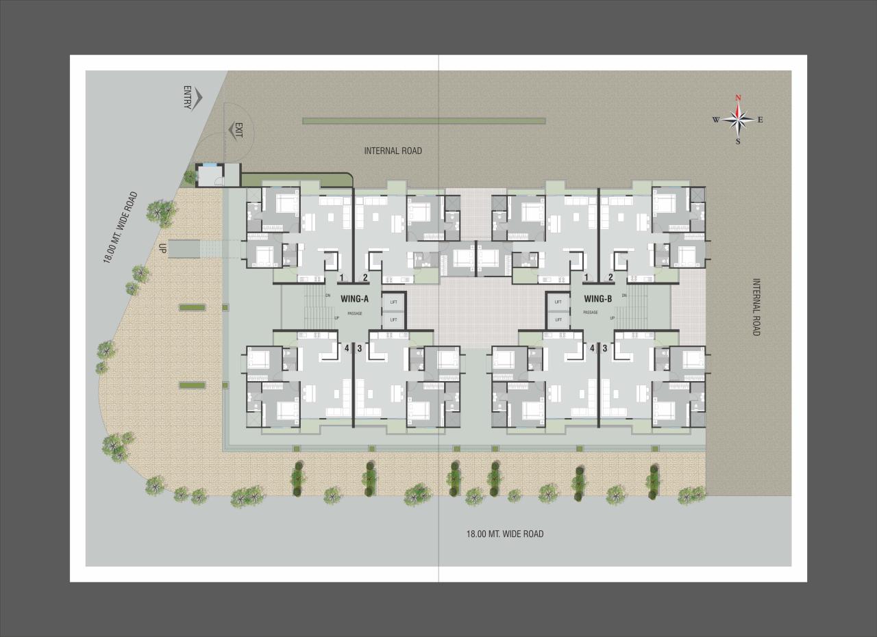 Layout of real estate project Shantanu Green   Plot No located at Vadodara, Vadodara, Gujarat