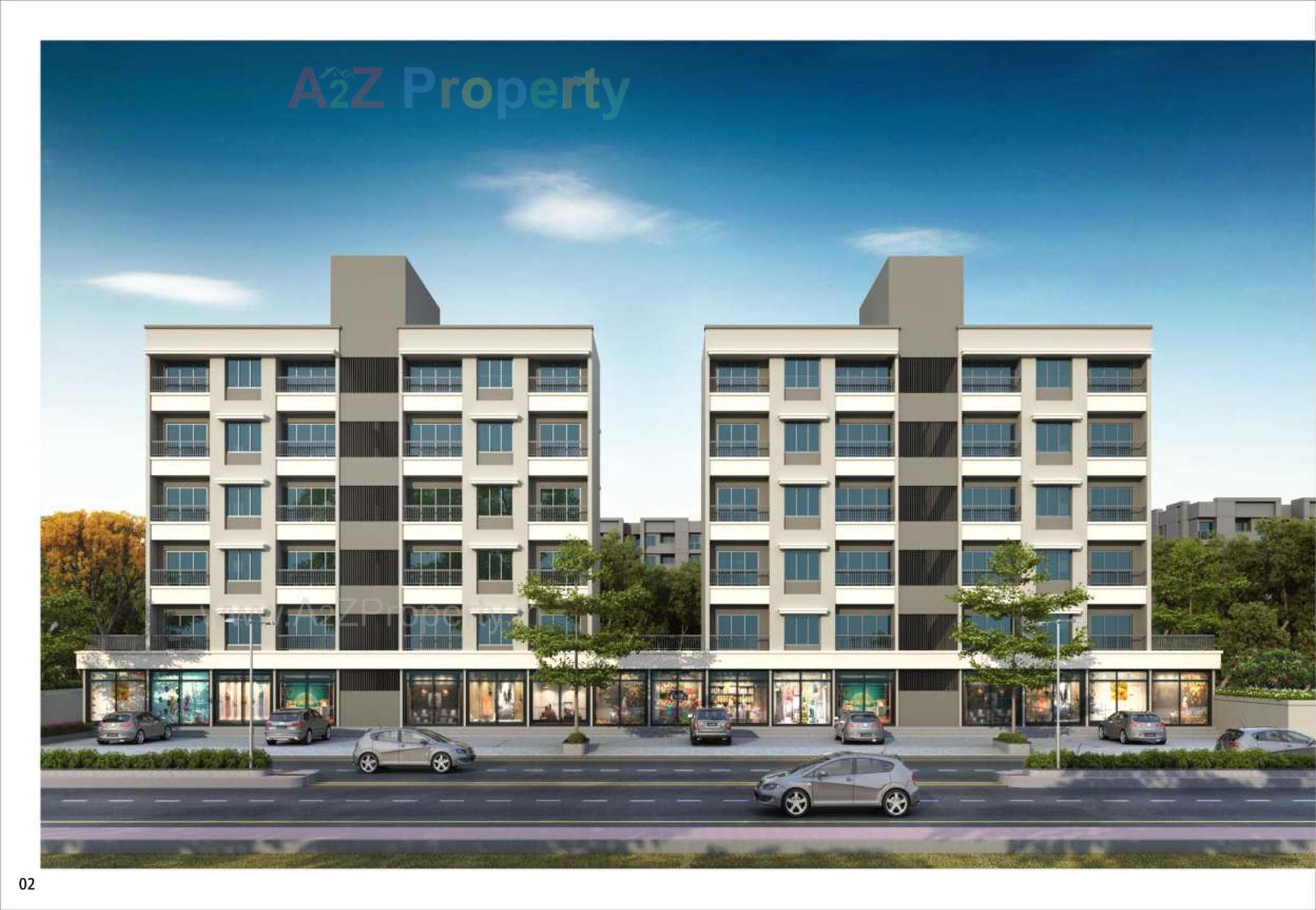 3D Elevation of real estate project Shantikunj Residency located at Karjan, Vadodara, Gujarat