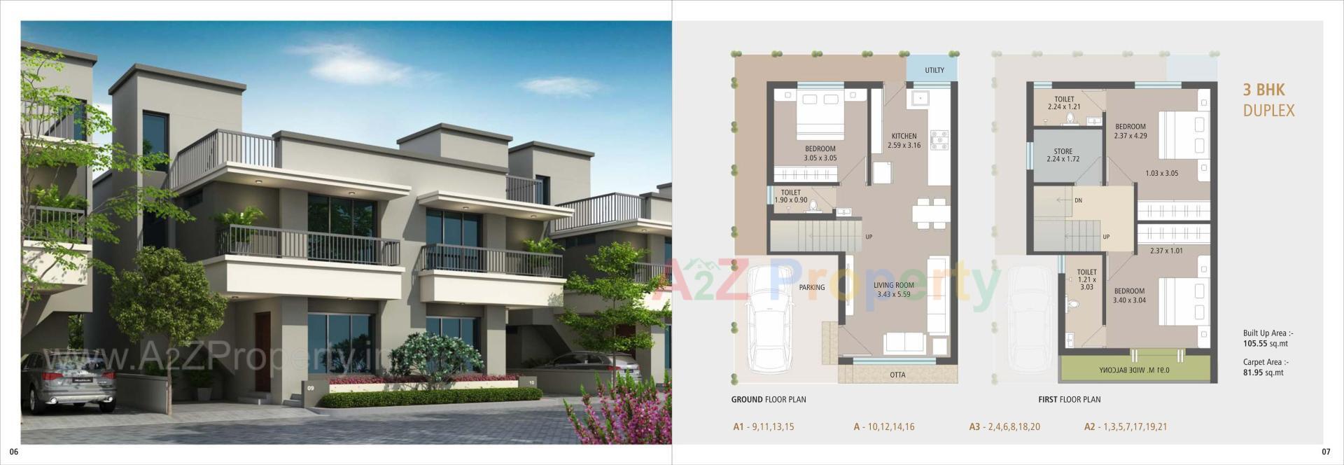 Layout of real estate project Shantikunj Residency located at Karjan, Vadodara, Gujarat