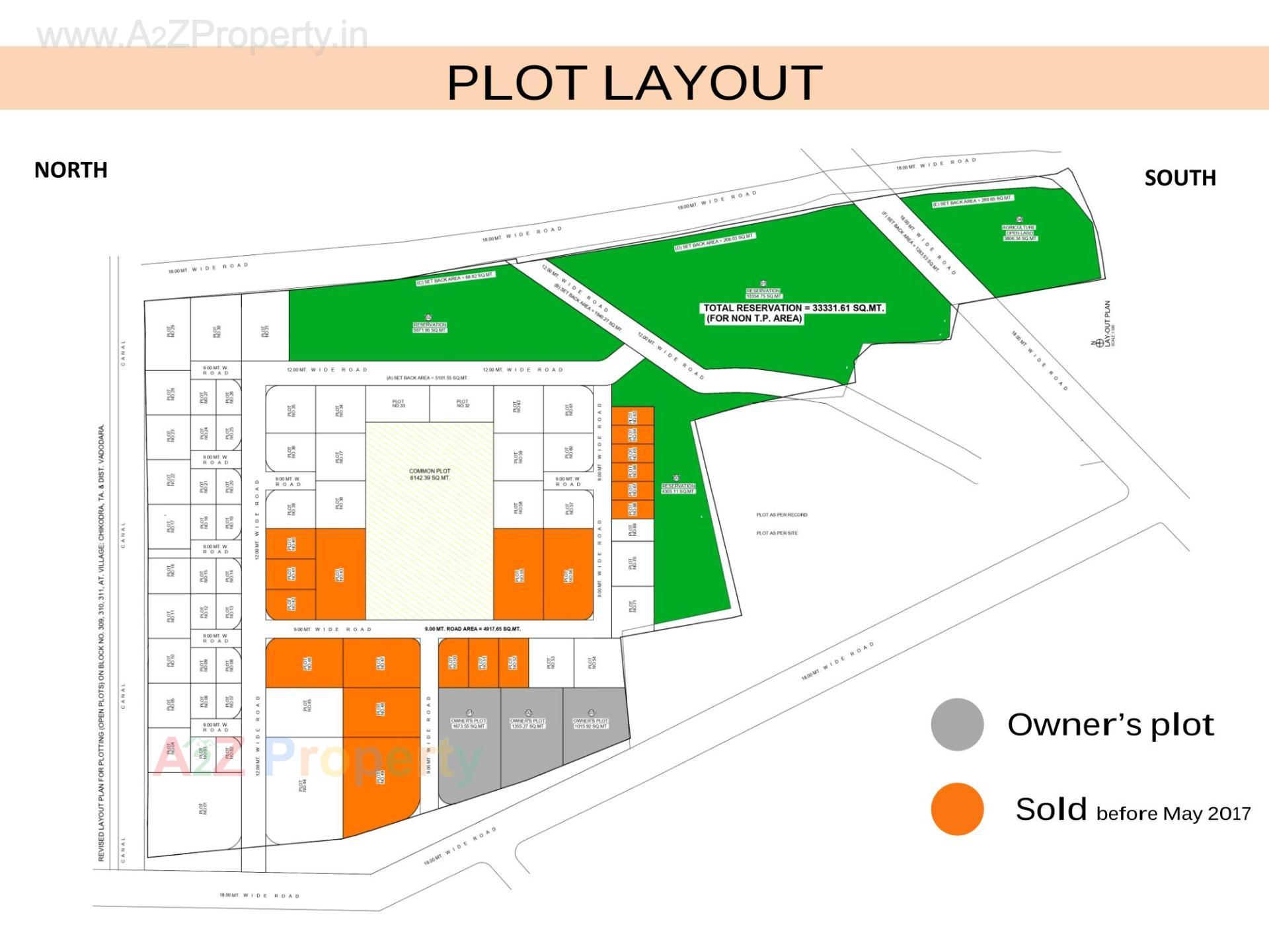 Layout of real estate project Shantiniketan located at Chikhodra, Vadodara, Gujarat