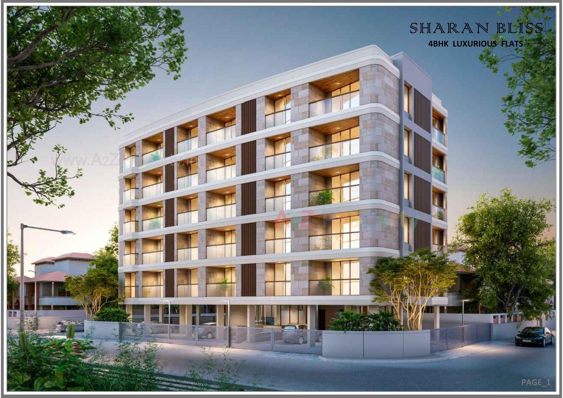 3D Elevation of real estate project Sharan Bliss located at Nizampura, Vadodara, Gujarat