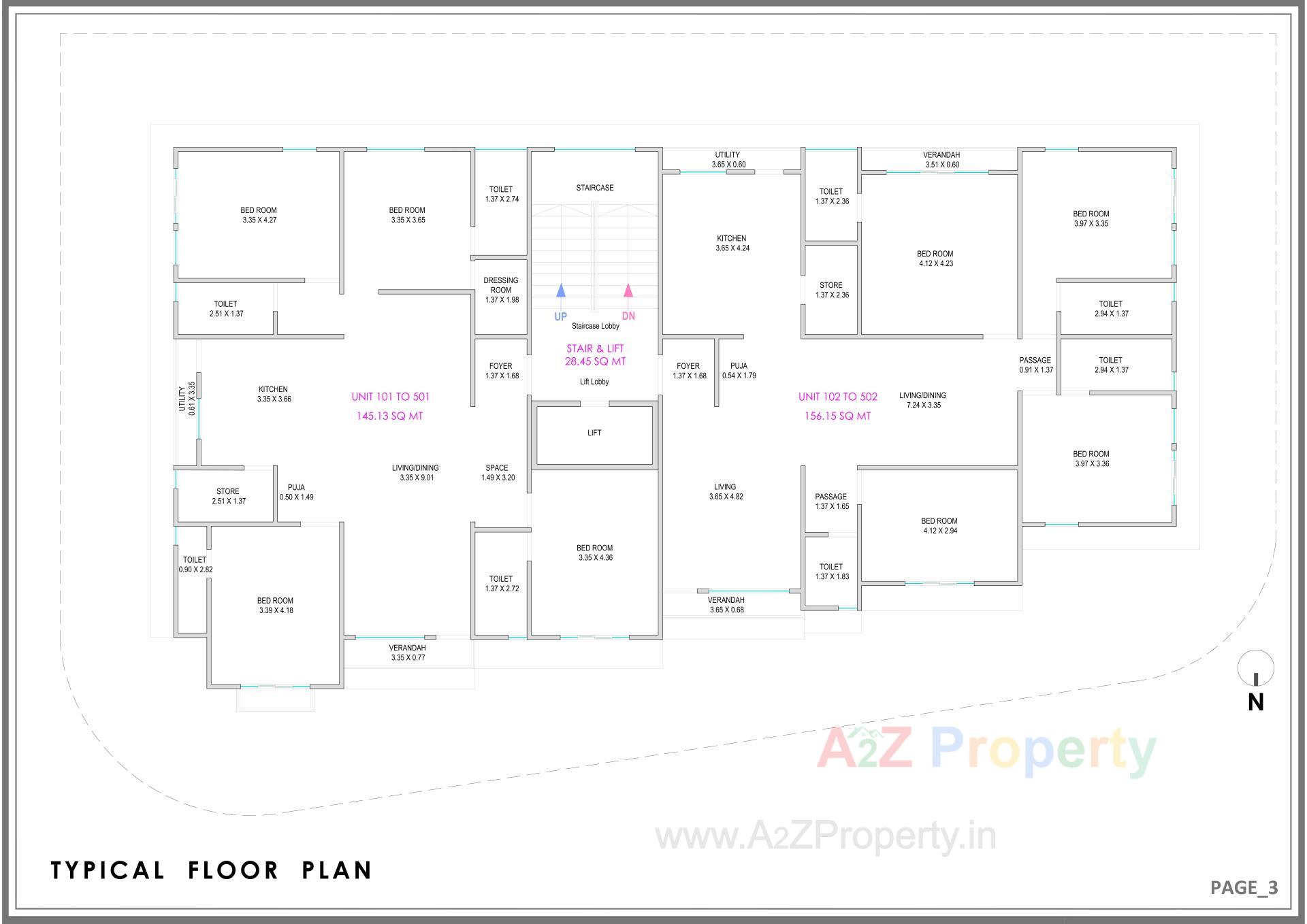 Layout of real estate project Sharan Bliss located at Nizampura, Vadodara, Gujarat