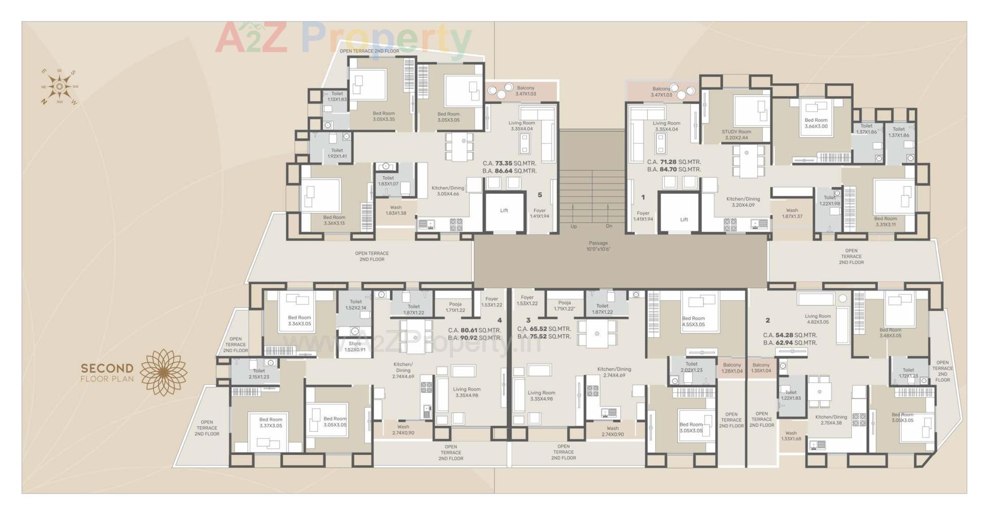 Layout of real estate project Sharnam Arcade located at Nagar, Vadodara, Gujarat