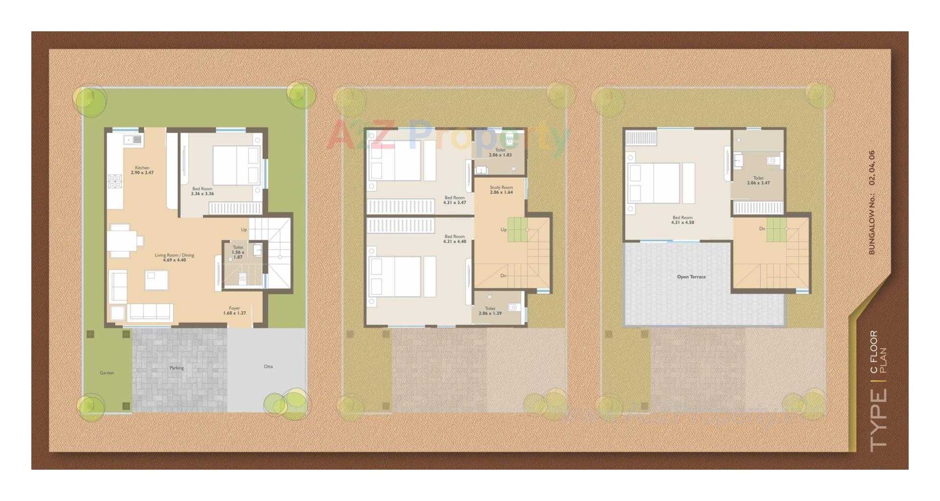 Layout of real estate project Sharnam Bungalows located at Chhani, Vadodara, Gujarat