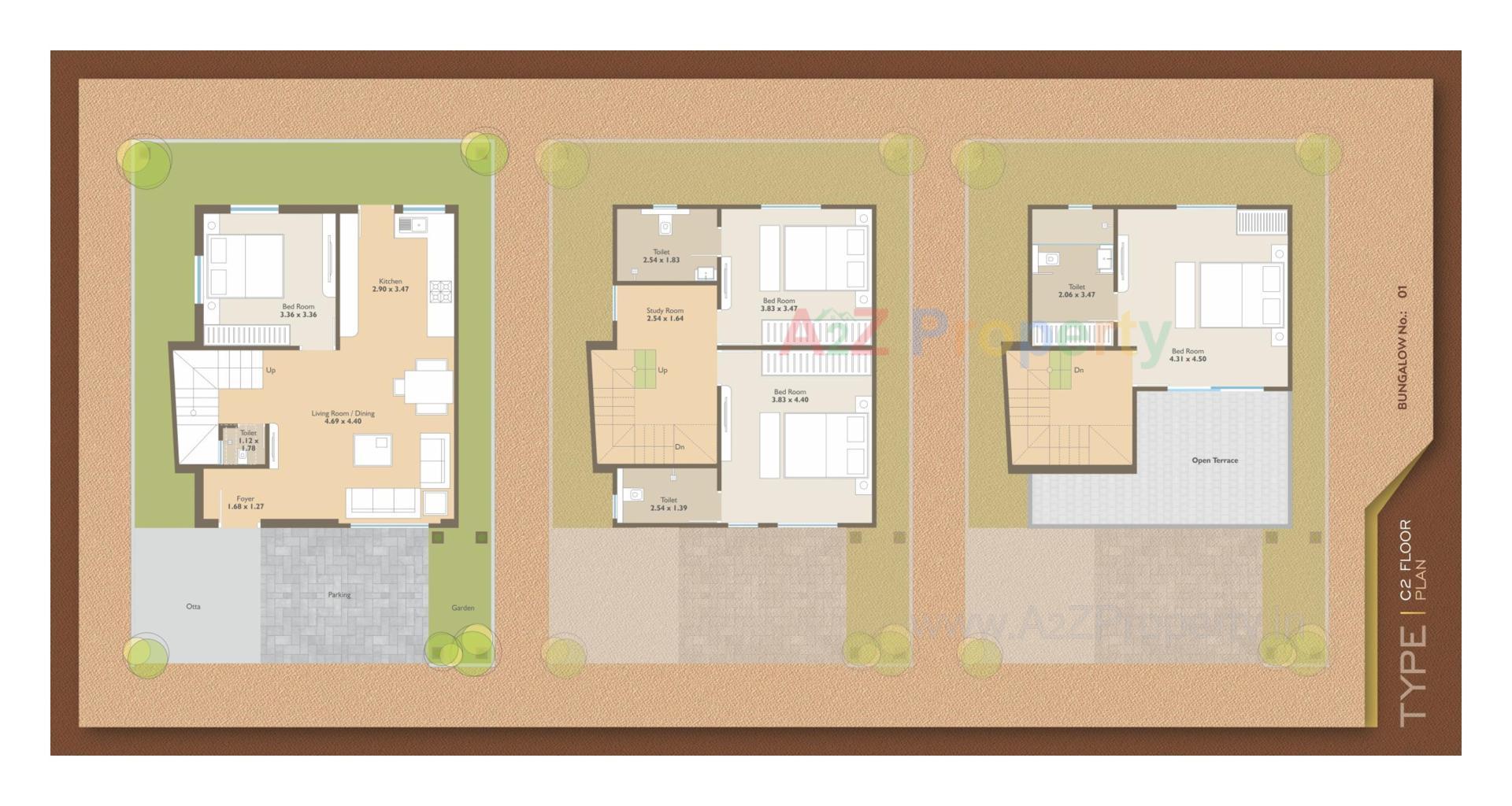 Layout of real estate project Sharnam Bungalows located at Chhani, Vadodara, Gujarat