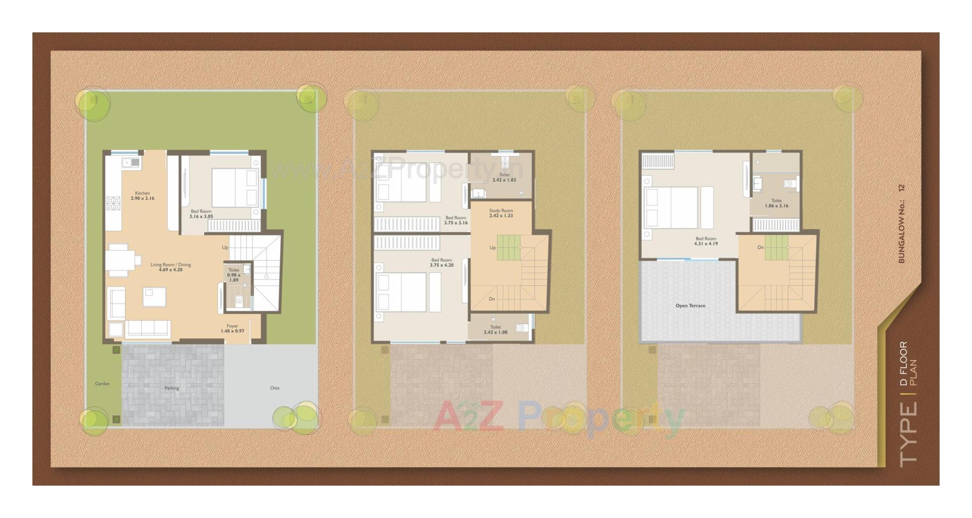 Layout of real estate project Sharnam Bungalows located at Chhani, Vadodara, Gujarat