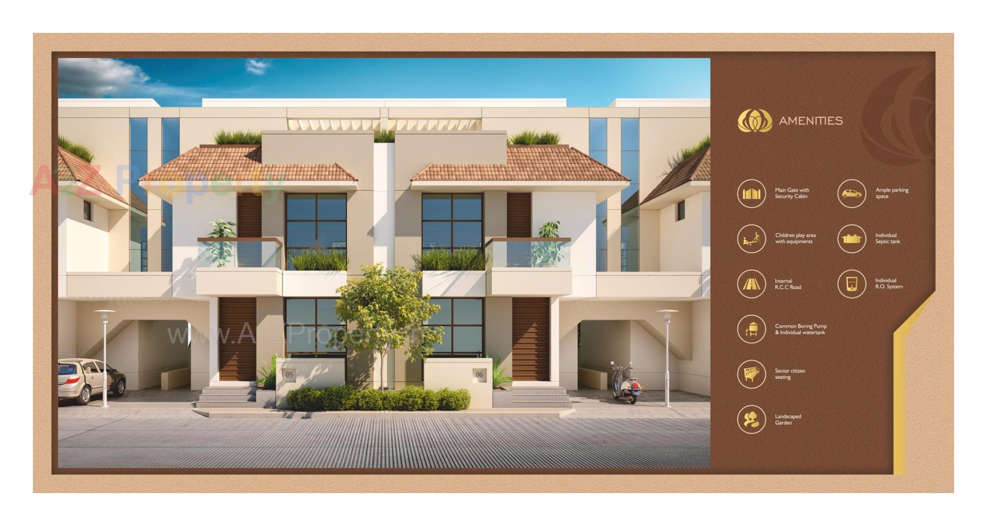 Layout of real estate project Sharnam Bungalows located at Chhani, Vadodara, Gujarat
