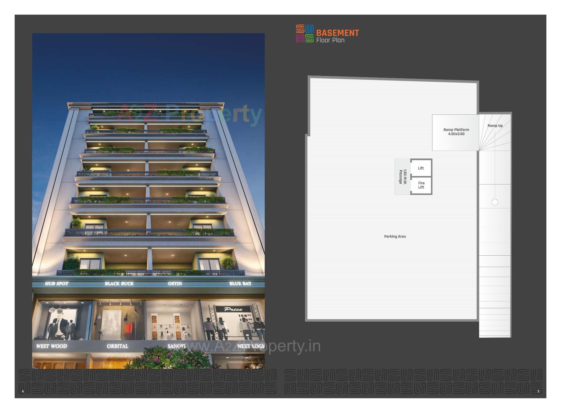 Layout of real estate project Sharnam Evok located at Manjalpur, Vadodara, Gujarat