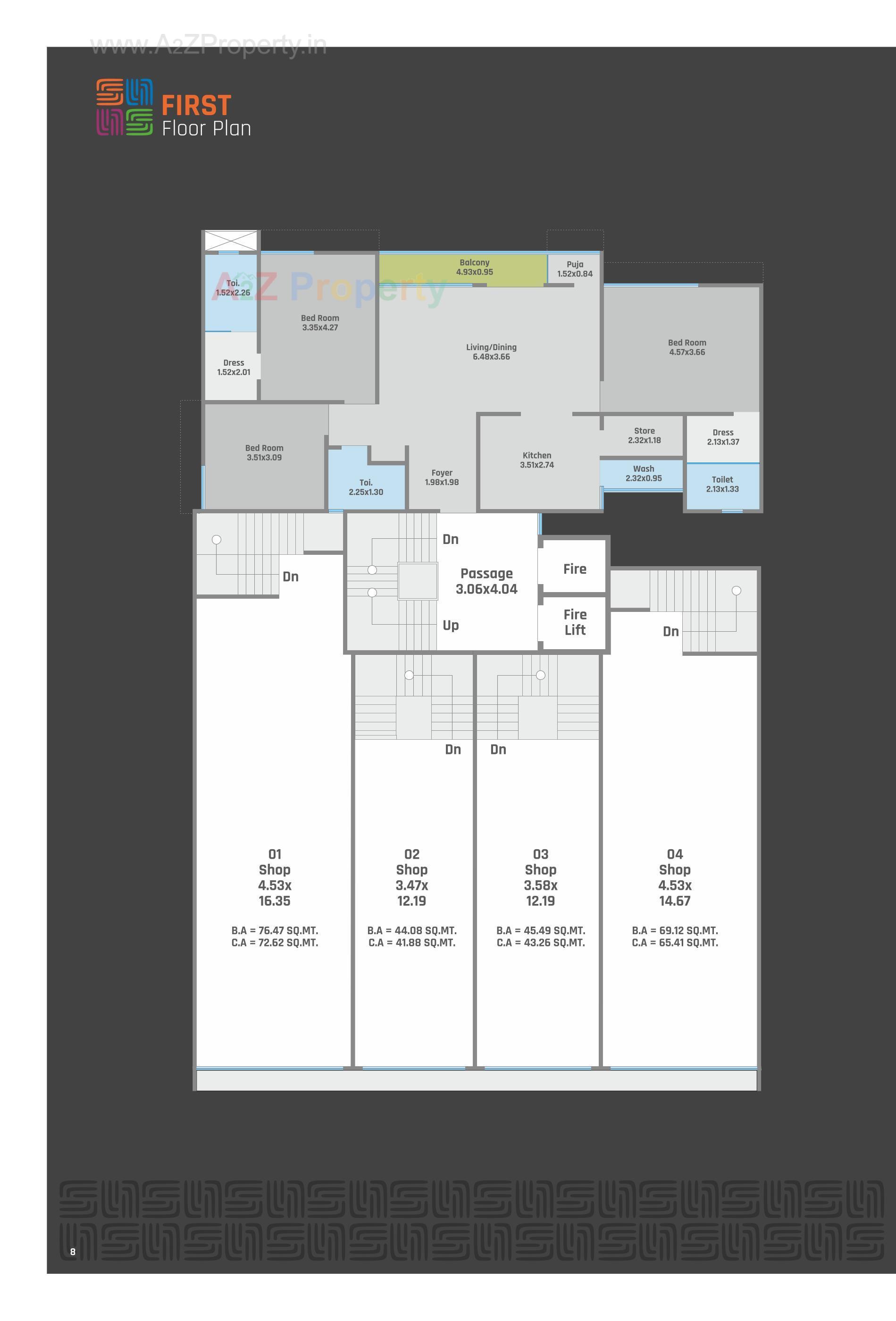 Layout of real estate project Sharnam Evok located at Manjalpur, Vadodara, Gujarat