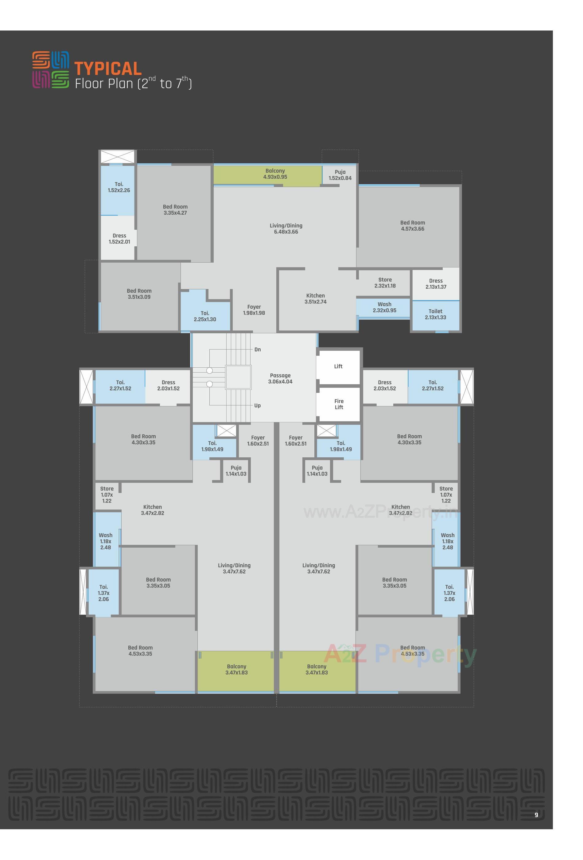 Layout of real estate project Sharnam Evok located at Manjalpur, Vadodara, Gujarat