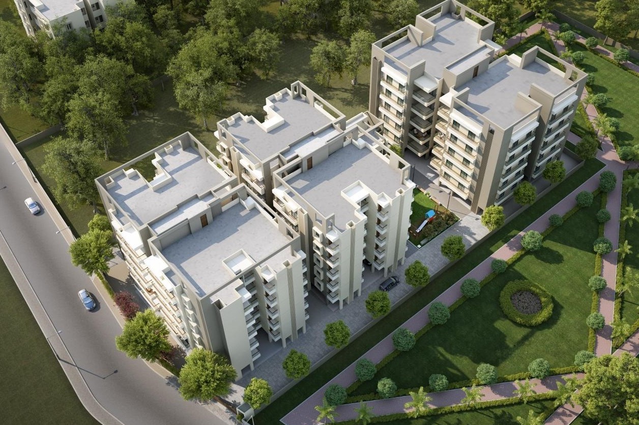 Elevation Top View of real estate project Sharnam Green located at Harni, Vadodara, Gujarat
