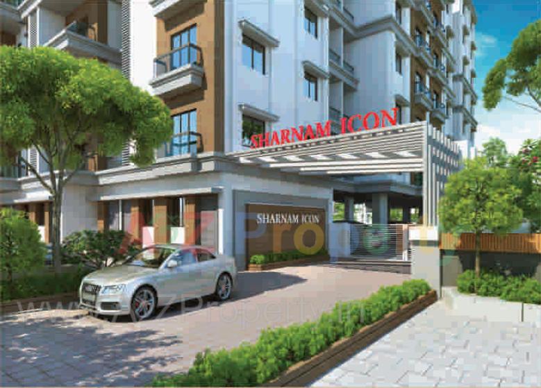 3D Elevation of real estate project Sharnam Icon located at Bapod, Vadodara, Gujarat
