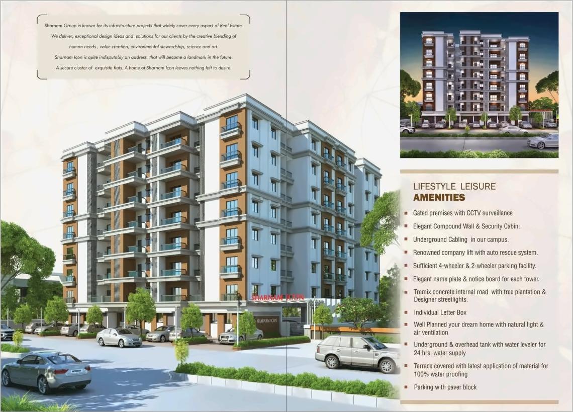 3D Elevation of real estate project Sharnam Icon located at Bapod, Vadodara, Gujarat