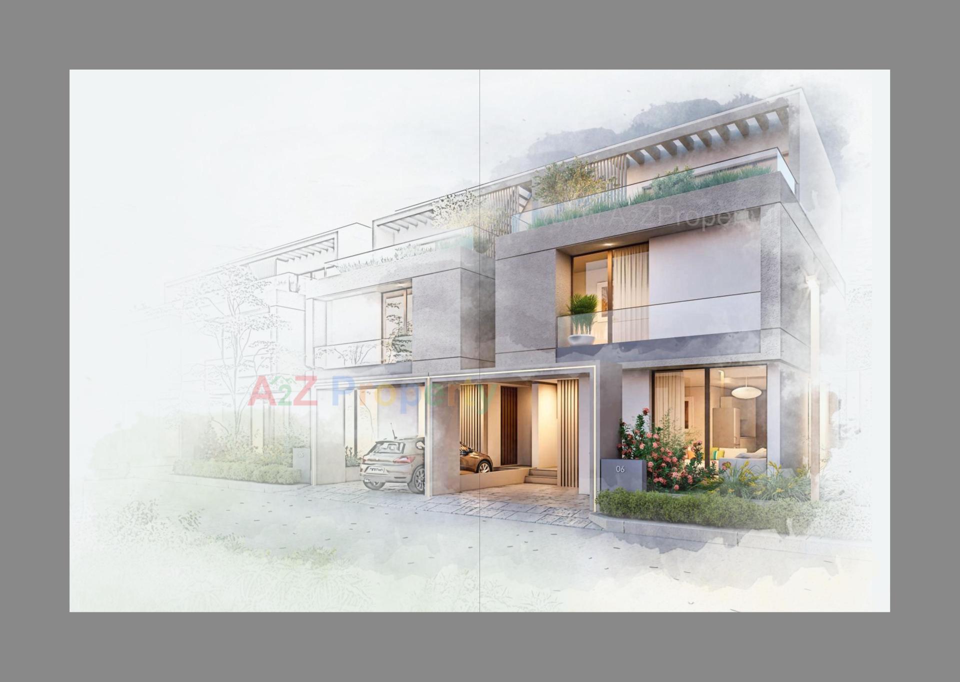 3D Elevation of real estate project Sharnam Serenity located at Harni, Vadodara, Gujarat