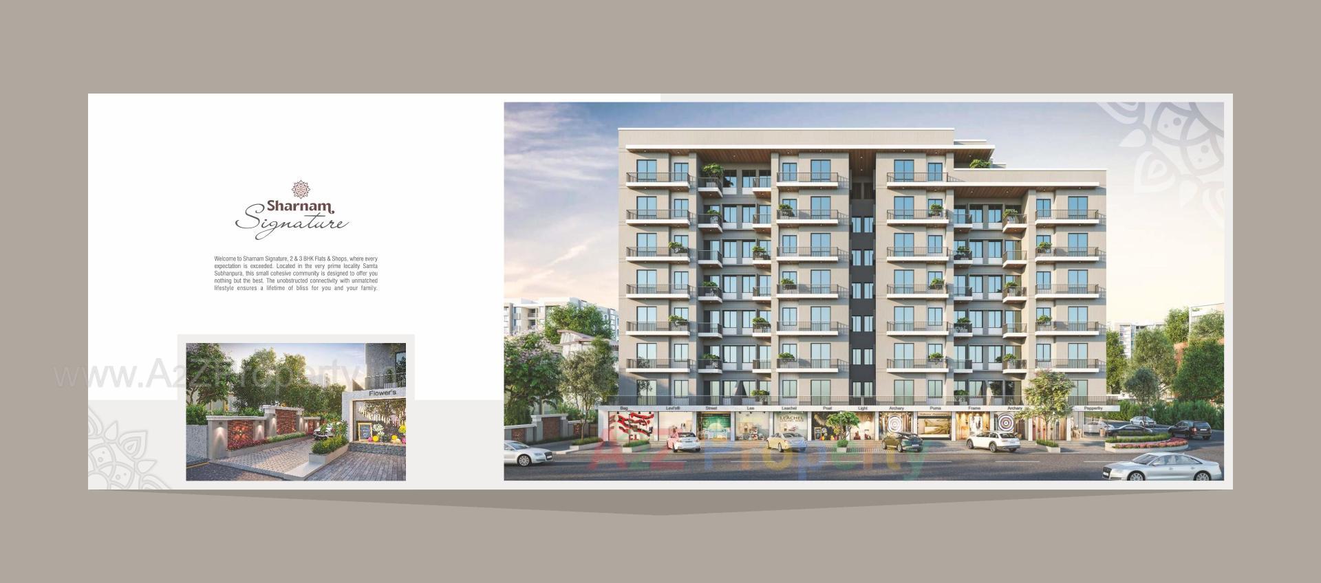 3D Elevation of real estate project Sharnam Signature located at Gorwa, Vadodara, Gujarat