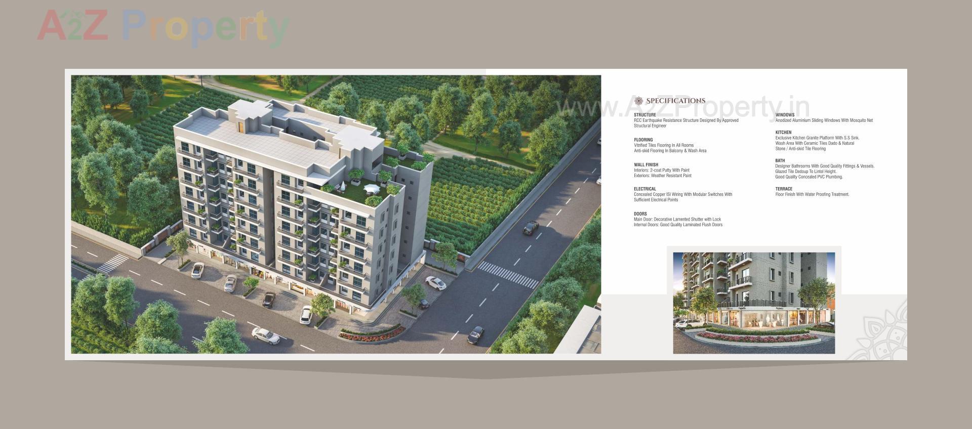 3D Elevation of real estate project Sharnam Signature located at Gorwa, Vadodara, Gujarat