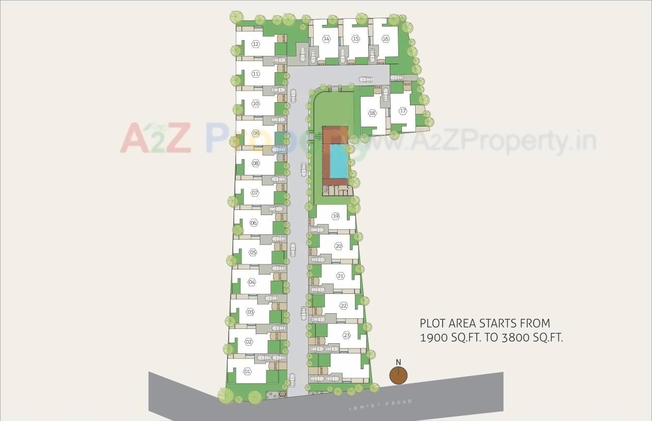 Layout of real estate project Sherwoods located at Khanpur, Vadodara, Gujarat
