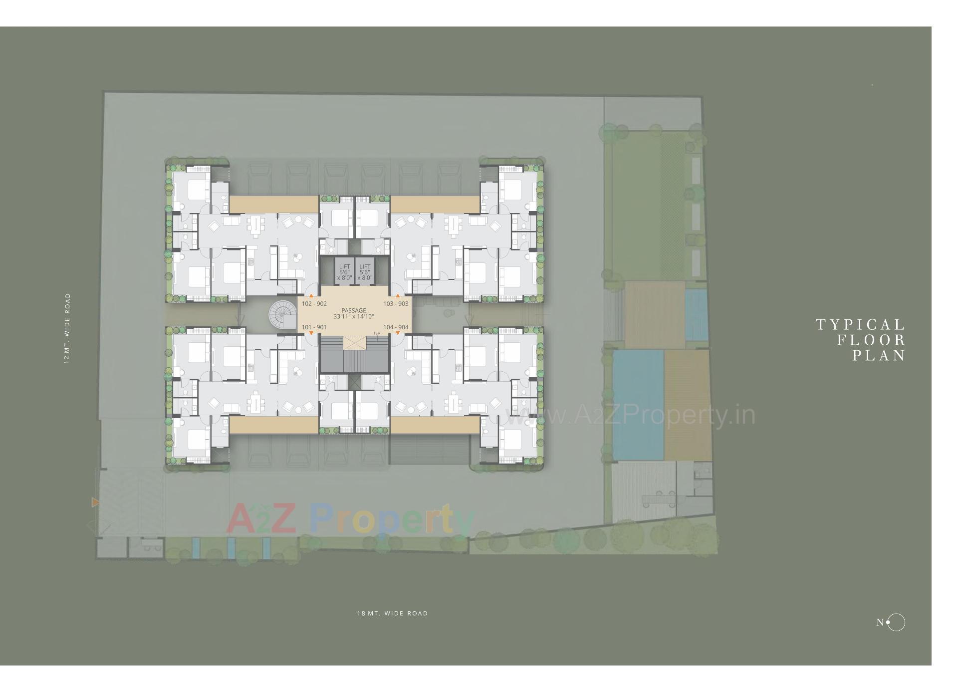 Layout of real estate project Sherwoods Amaltas located at Sama, Vadodara, Gujarat