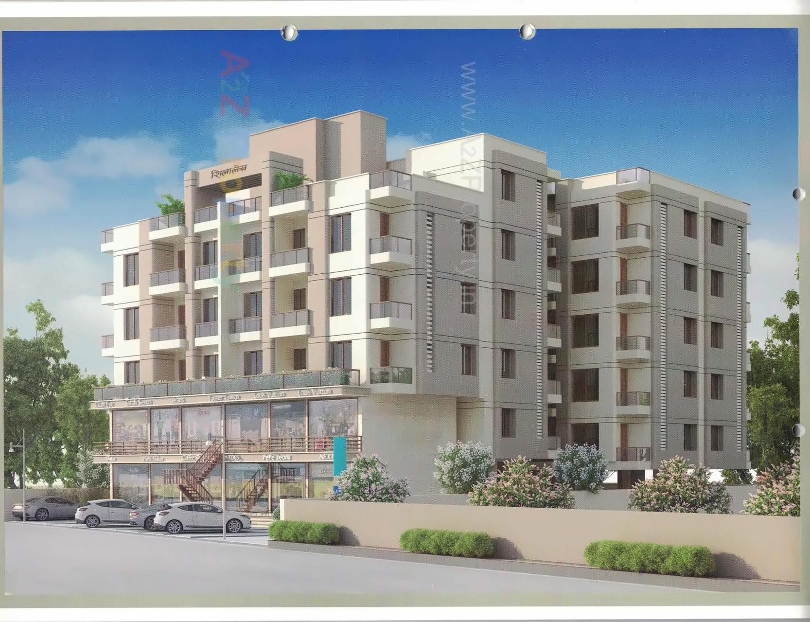 3D Elevation of real estate project Shilalekh located at Nizampura, Vadodara, Gujarat