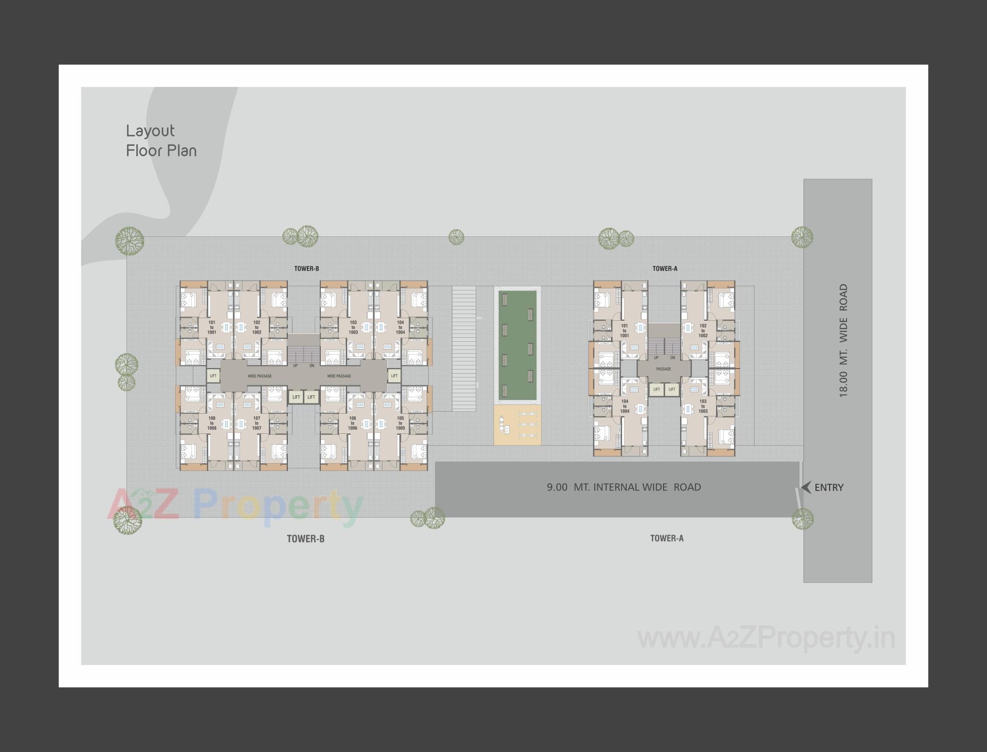 Layout of real estate project Shilp Aura located at Chhani, Vadodara, Gujarat