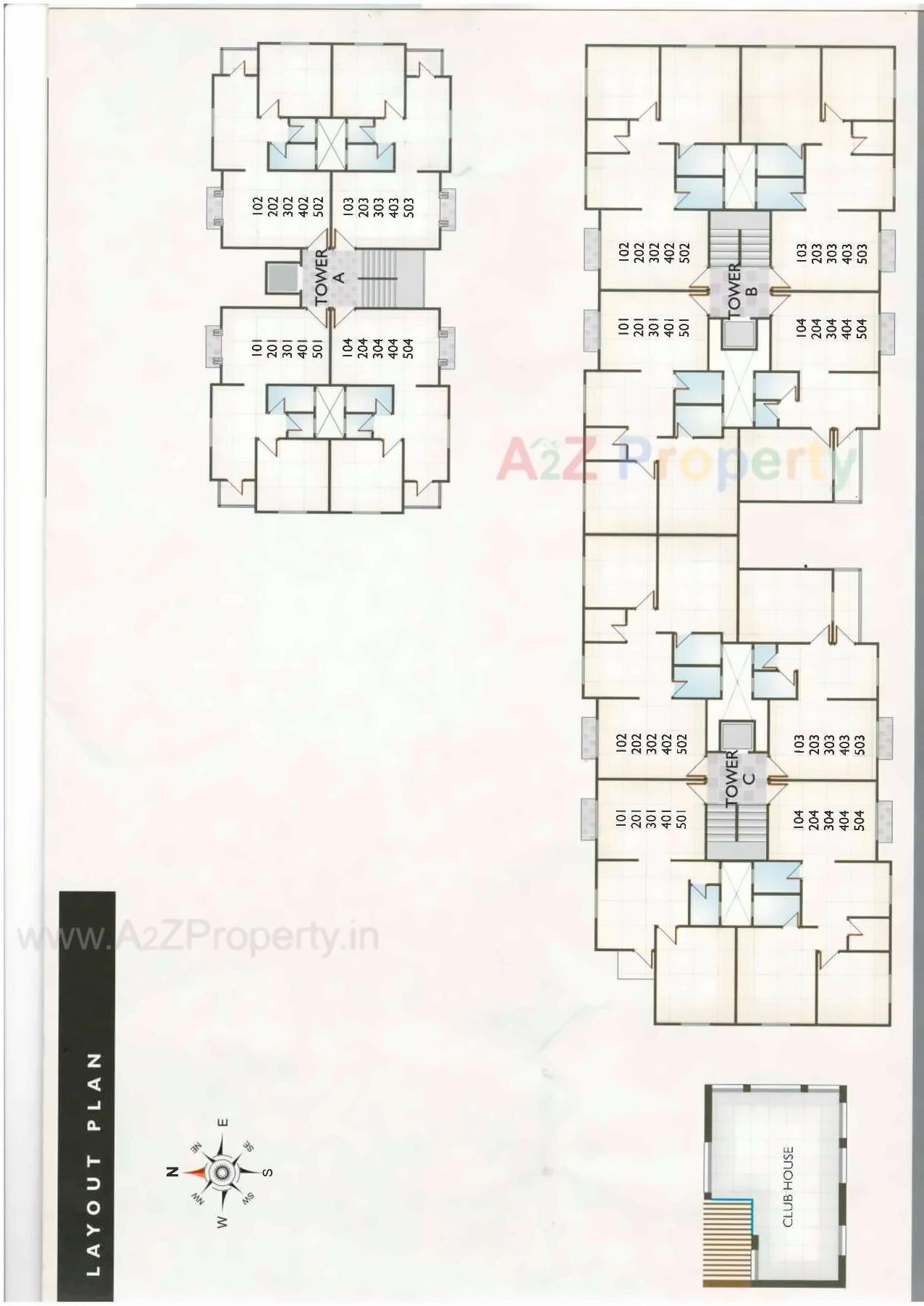 Layout of real estate project Shilp Residency located at Bapod, Vadodara, Gujarat