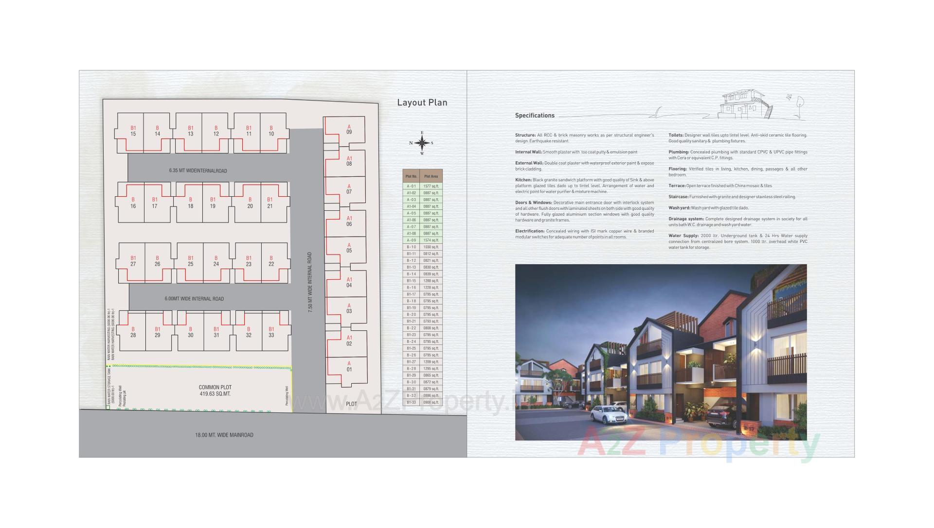 Layout of real estate project Shilp located at Kalali, Vadodara, Gujarat