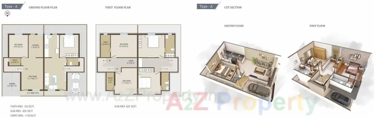 Layout of real estate project Shiv Bungalow located at Bill, Vadodara, Gujarat