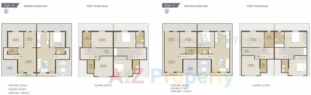 Layout of real estate project Shiv Bungalow located at Bill, Vadodara, Gujarat