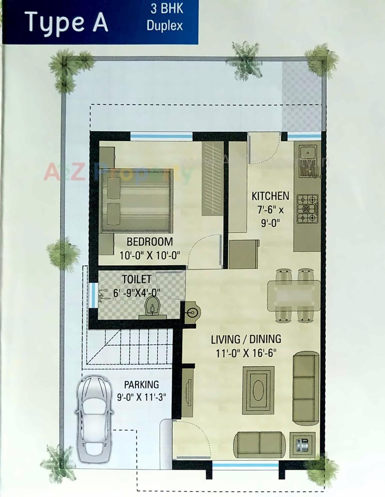 Layout of real estate project Shiv Bunglows located at Khatamba, Vadodara, Gujarat