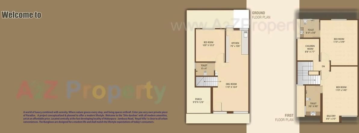 Layout of real estate project Shiv Darshan Duplex located at Ankhol, Vadodara, Gujarat