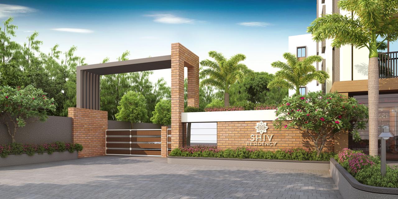 Gate View of real estate project Shiv Residency located at Ankhi, Vadodara, Gujarat